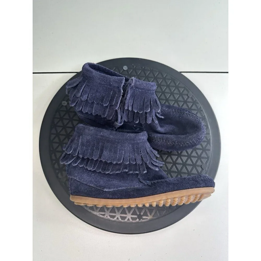 Minnetonka Moccasins Navy 2299T Size 12